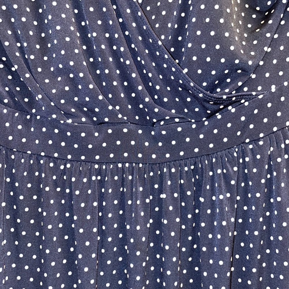 Torrid navy polka dot dress with pockets - Picture 4 of 7
